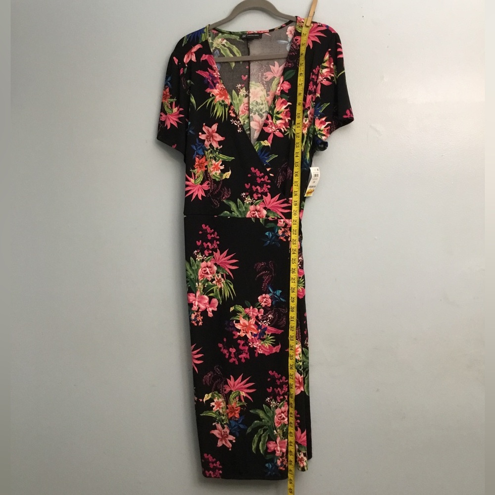 INC International Concepts Black and Pink Asymmetrical Sundress